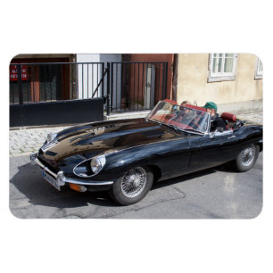 Black Jaguar E-typ Magnet