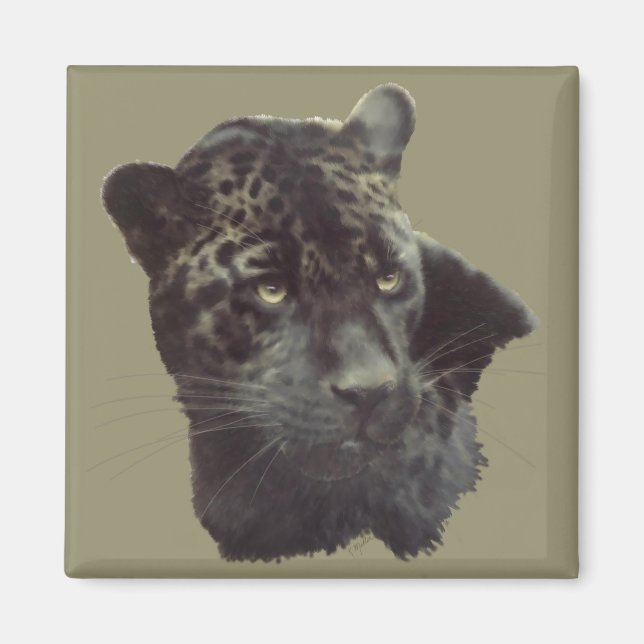 Black Jaguar Magnet (Framsidan)