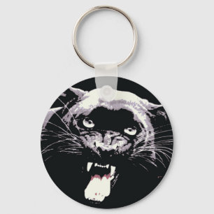 Black Jaguar Panther Nyckelring