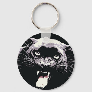 Black Jaguar Panther Nyckelring