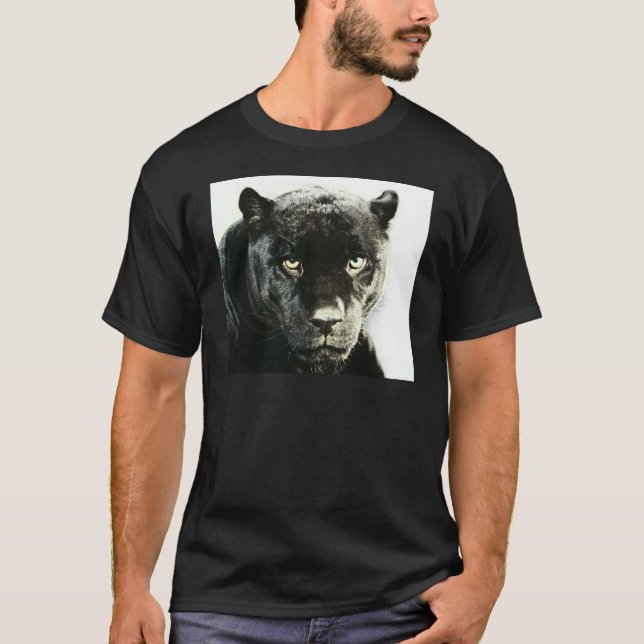 Black Jaguar Panther Tee Shirt (Framsida)