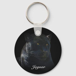 Black Jaguar Vild katt Animal-Älskare Keychain Nyckelring