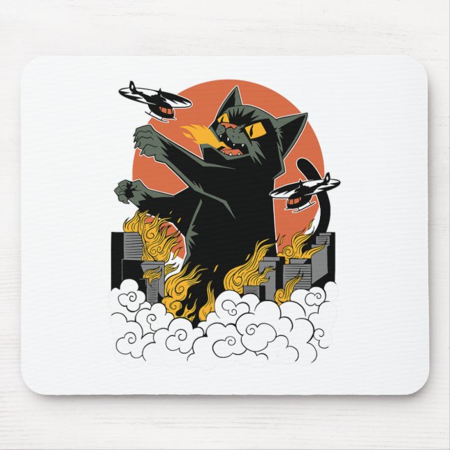 Black Japansk Catzilla Sunset - Clic Fit Musmatta (Framsidan)