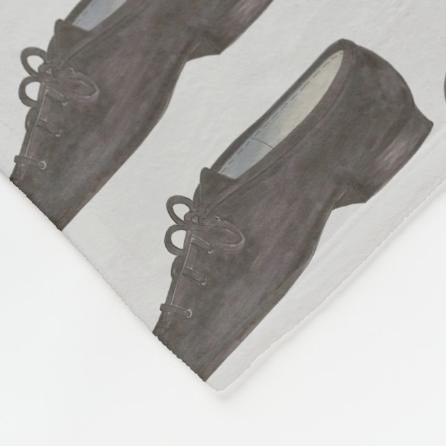 Black Jazz Dance Shoe Dancing Teacher Studio Fleecefilt (Hörn)