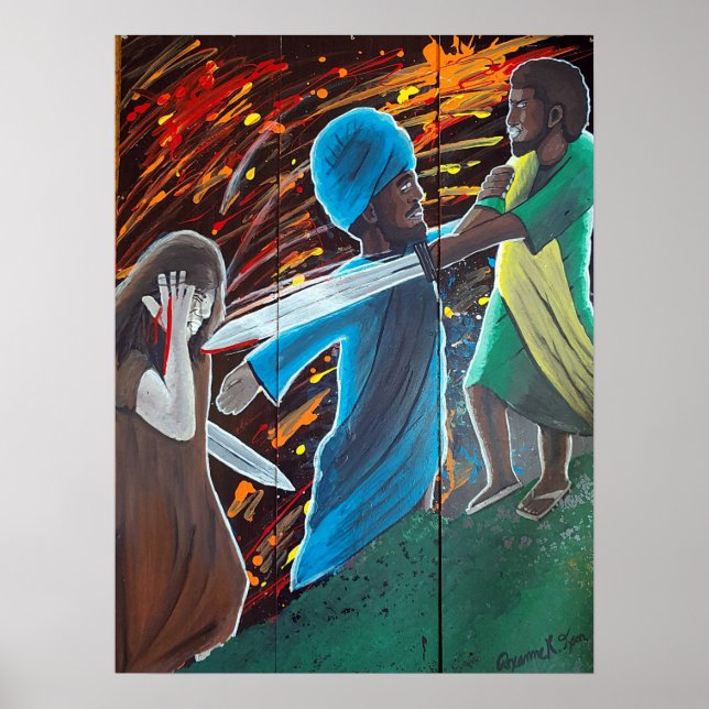 Black Jesus arresterad vid Gethsemane Poster (Framsidan)