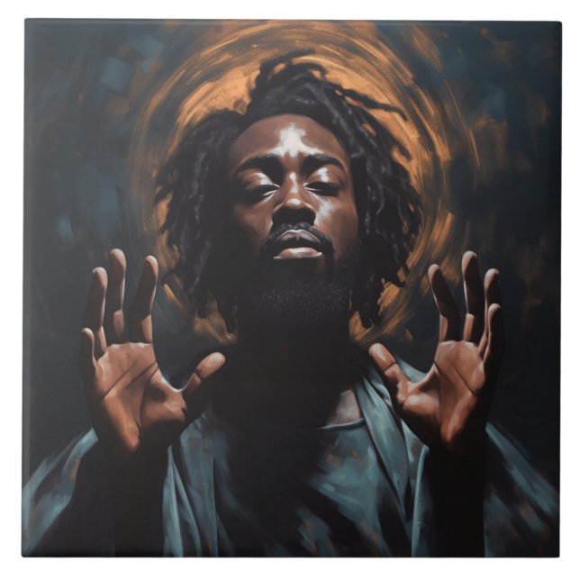 Black Jesus, han berörde mig Kakelplatta (Framsidan)