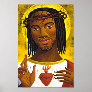 Black Jesus Porträtt Poster