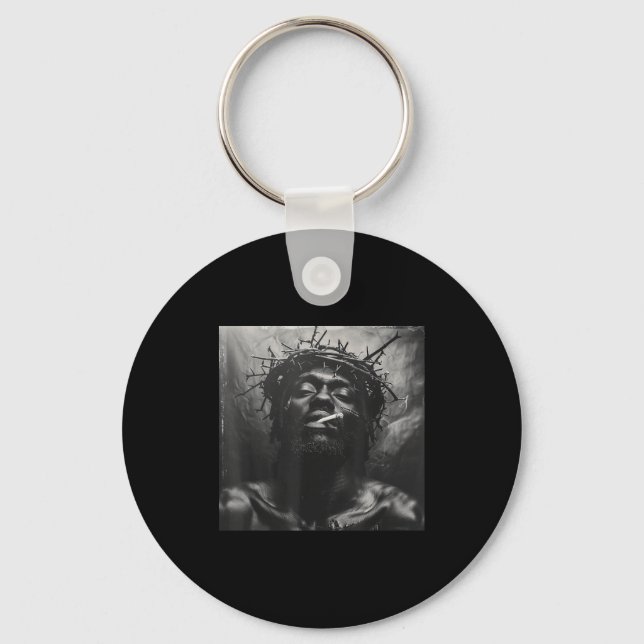 Black Jesus Smokes, Christianity, Church, Christ,  Nyckelring (Framsida)