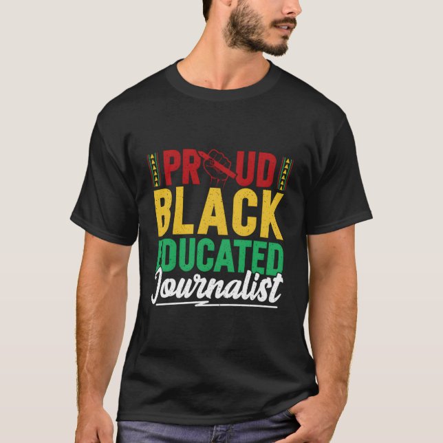 Black Journalist Educalist News Reporter African A T Shirt (Framsida)
