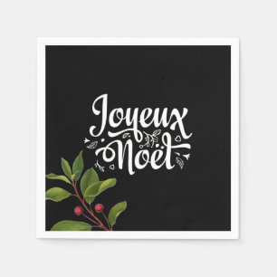 Black Joyeux Noel Pappersservett