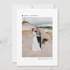 Black Julgran Modern God jul Photo Julkort