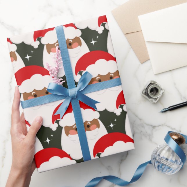 Black Jultomten Gnistra Aesthetic Julafton Grönt Presentpapper (Gifting)