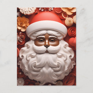 Black Jultomten Melanin Kris Kringle Julafton Bruh Helg Vykort