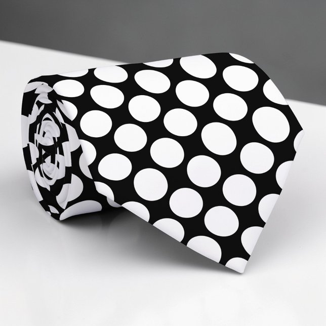 Black Jumbo Polka Dots Custom Necktie Slips (Skapare uppladdad)