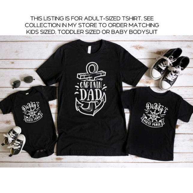 Black Kapten Pappa pappa och Me Fars dag T Shirt (Skapare uppladdad)