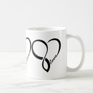 Black Kärlek Hearts Mugg