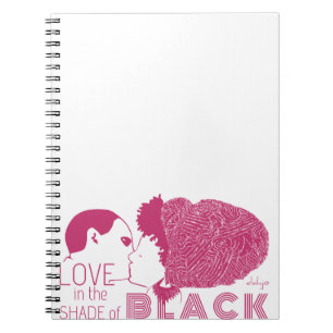 BLACK KÄRLEK i ROSA Anteckningsbok Med Spiral