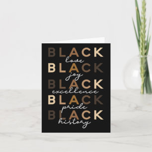 Black Kärlek Joy Excellence Pride History Hist Kort