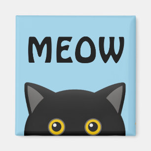 BLACK KATTA PEEKING MAGNETS MAGNET