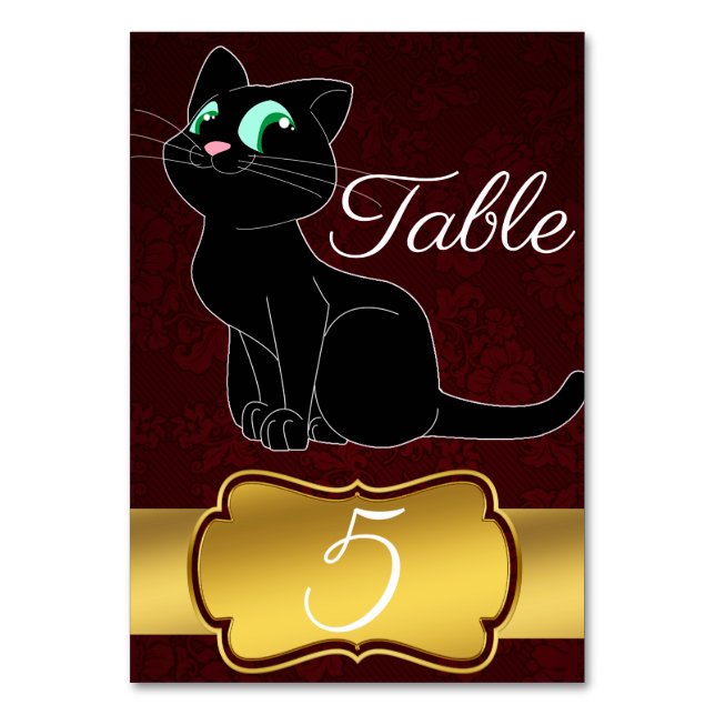 Black kattunge bordsnummer (Framsidan)