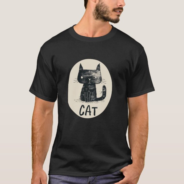 Black Kattunge för Cats and Pets Fläkt T Shirt (Framsida)