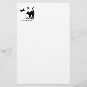 Black Kattunge Kats R Free Stationary Brevpapper