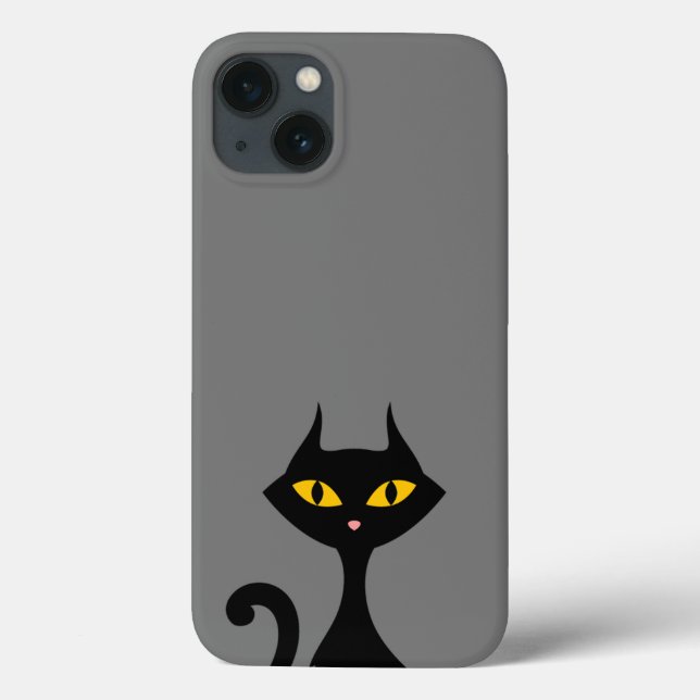 Black Kattunge med Grått Background (Baksida)