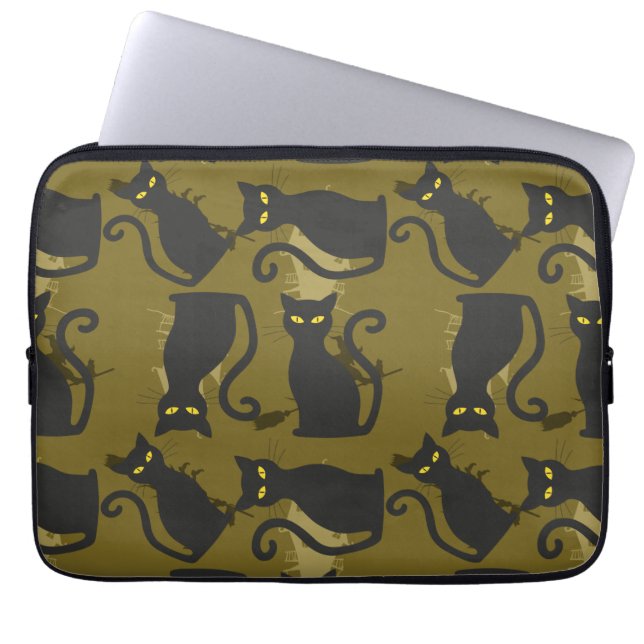 Black Kattunge Metallizer Factory Deco Laptop Fodral (Framsidan)