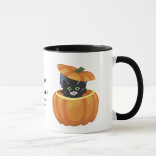 Black Kattunge Pumpkin Halloween Mugg