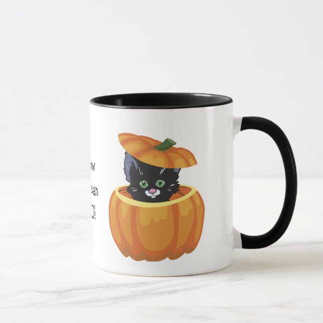 Black Kattunge Pumpkin Halloween Mugg (Höger)