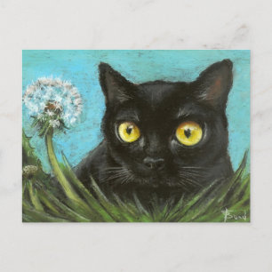 Black kattunge vykort