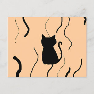 Black kattunge vykort