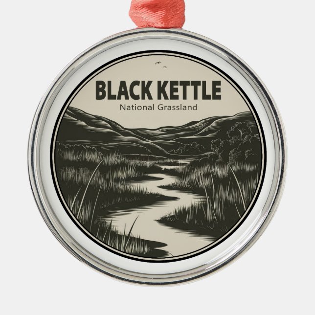 Black Kettle National Grassland Stream Julgransprydnad Metall (Framsidan)