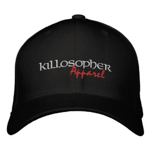 Black Killosopher-apparat Flexfit Cap Broderad Keps