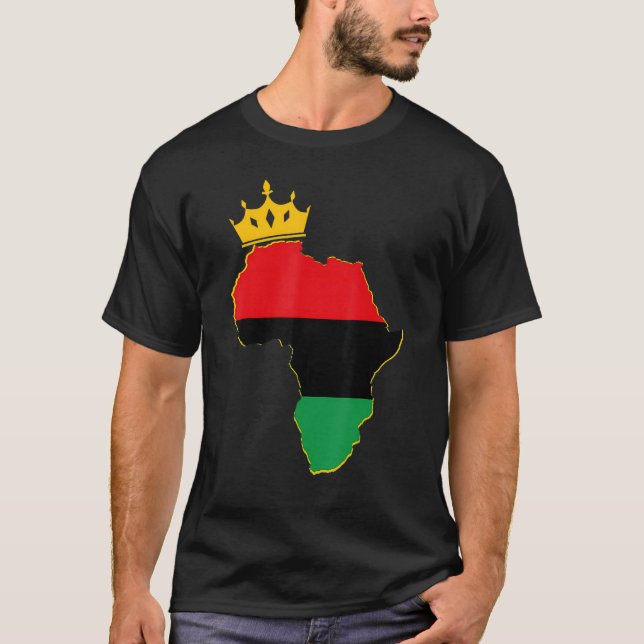 Black King Queen Couple Matching African American  T Shirt (Framsida)