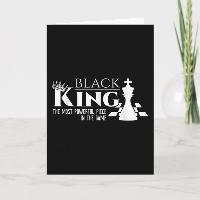 Black King - The Most Powerful Piece In The Game - Kort (Framsida)