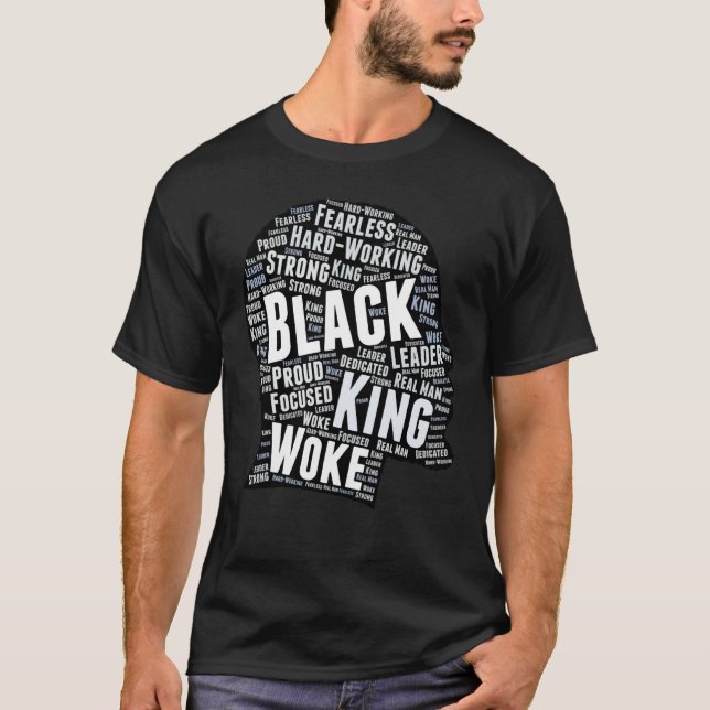 Black King Unapologetic African American Father's  T Shirt (Framsida)