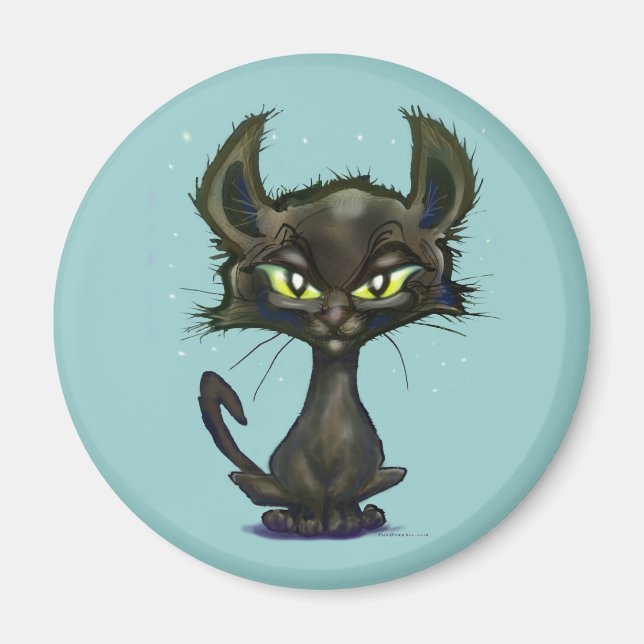Black Kitten Magnet (Framsidan)