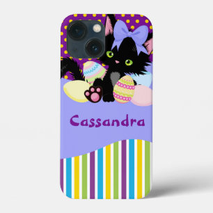 Black Kitten Påskägg Dots och Rand