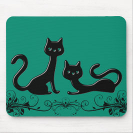 Black Kittens Tecknad IV Mousepad Musmatta