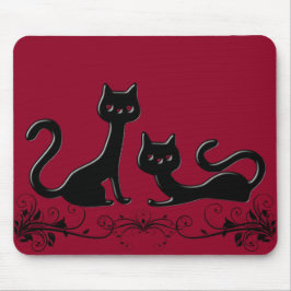 Black Kittens Tecknad VII Mousepad Musmatta