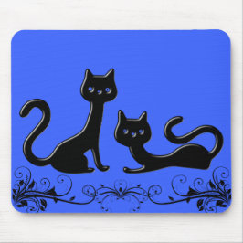 Black Kittens Tecknad VIII Mousepad Musmatta