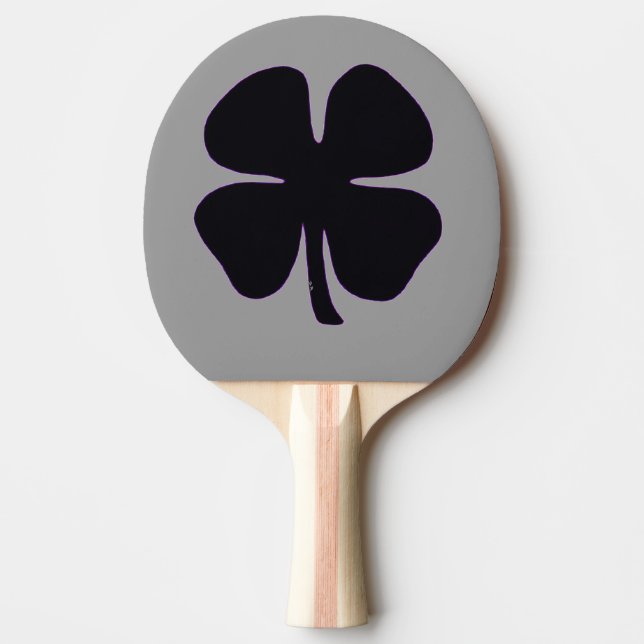 Black Klöver grått ping pong paddle Pingisracket (Framsidan)
