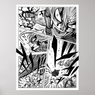 Black Klöver Manga-panelen formaterad Poster