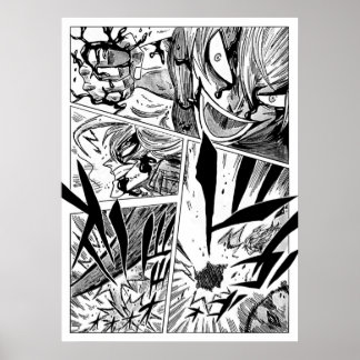 Black Klöver Manga-panelen formaterad Poster