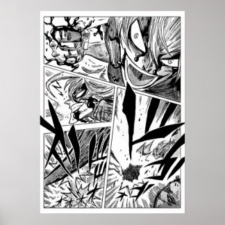 Black Klöver Manga-panelen formaterad Poster
