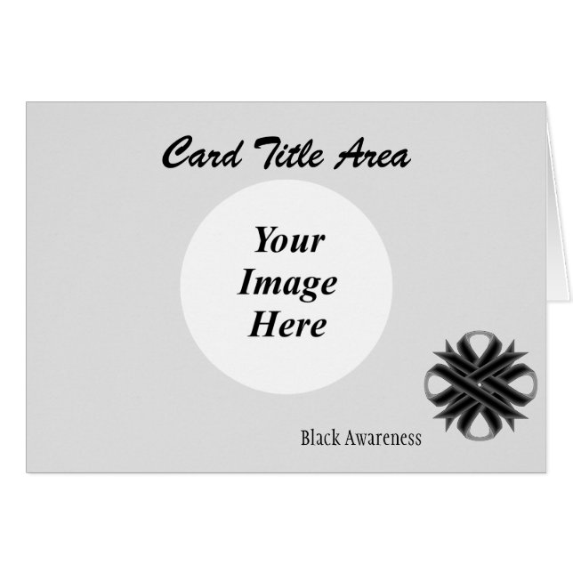 Black Klöver Ribbon Template av Kenneth Yoncich OBS Kort (Framsidan Horizontal)