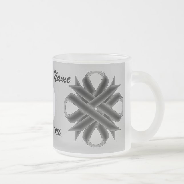 Black Klöver Ribbon Tmpl av Kenneth Yoncich Frostad Glasmugg (Höger)