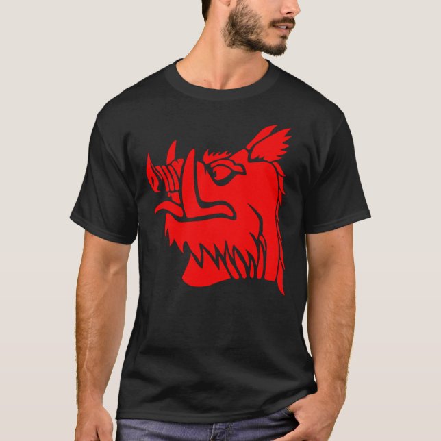Black knight boar Classic T-Shirt (Framsida)