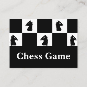 Black Knight Chess-spel Visitkort